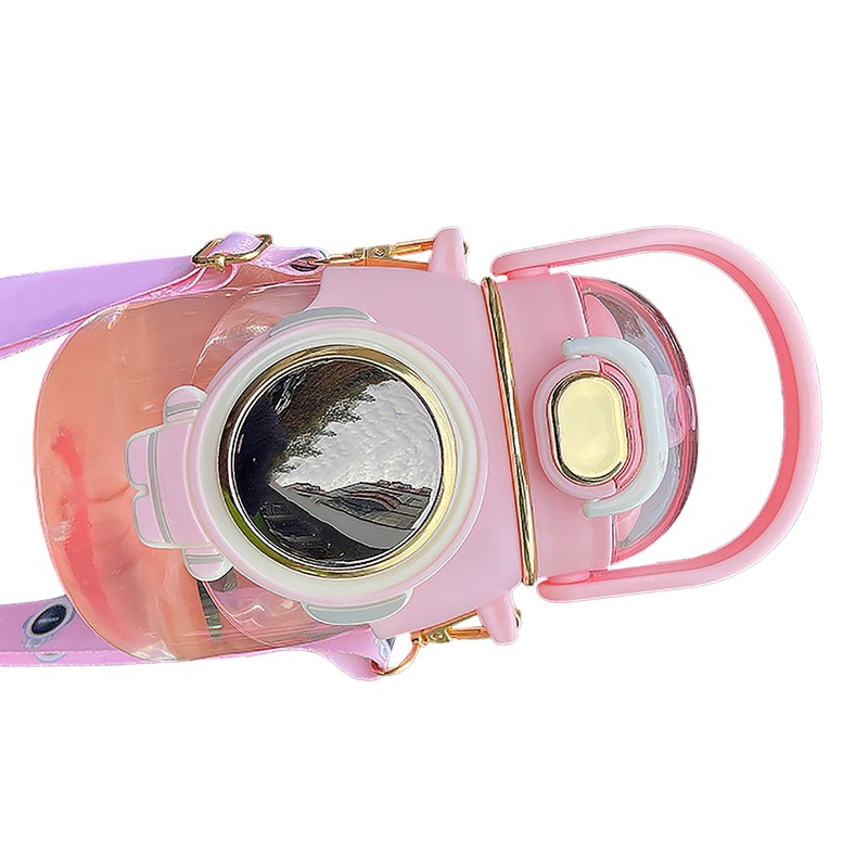 Kids Straw Water Bottle Creative Cute Large Capacity Girls Portable
