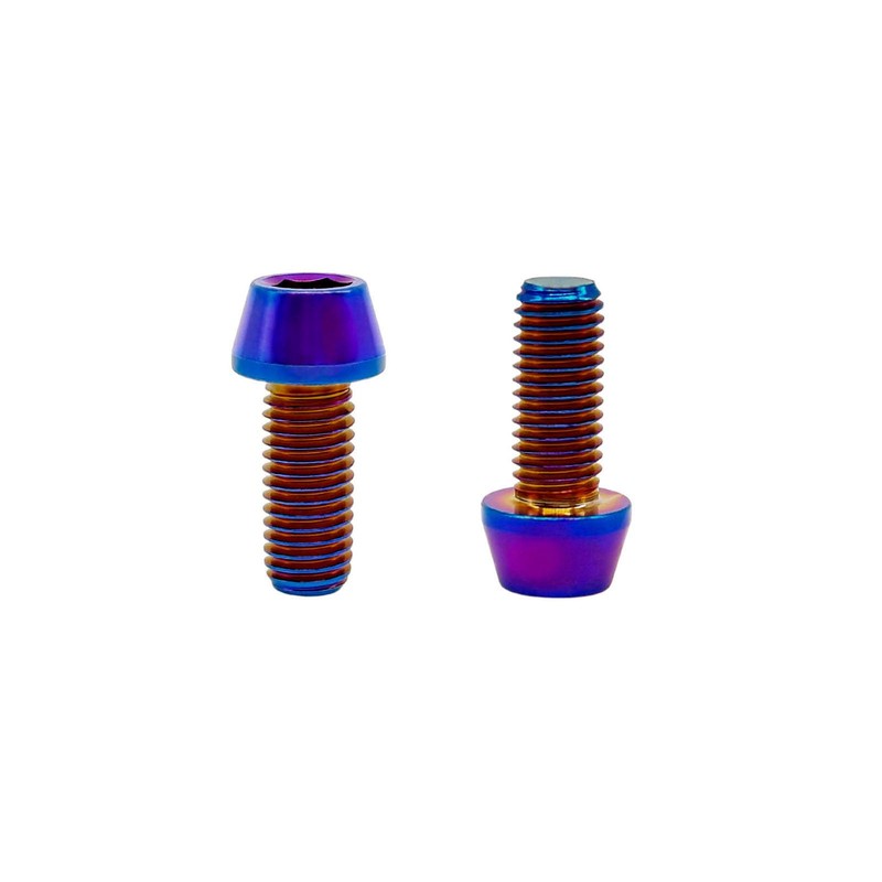 RISON-Titanium Pack of 5 Titanium Bicycle Stem Screws M5, Bicycle