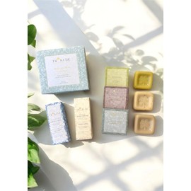 TRINETI Dead Sea Soap Dead Sea Mud & Jojoba 30g Set of 3, Gift Wrapping Included, Facial Cleansing Soap, Eucalyptus Scent, Mud Soap, Clay Facial Cleanser, Facial Wash Soap, Solid Soap, Luxury Dead Sea