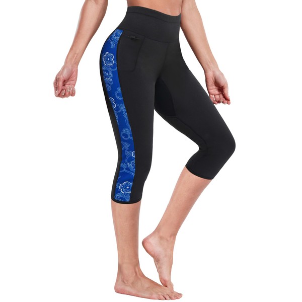 Ctrilady Women Neoprene Wetsuit Pants 2.5mm Keep Warm Legging Swimming Diving Snorkeling Surfing (Black, Large)