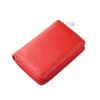 GERIINEER Credit Card Holder for Men and Women Leather, red,