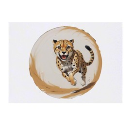 'Cheetah Sprinting' Temporary Tattoo - Water Resistant, Skin-Safe, Non-Toxic Transfer (TO00079391)