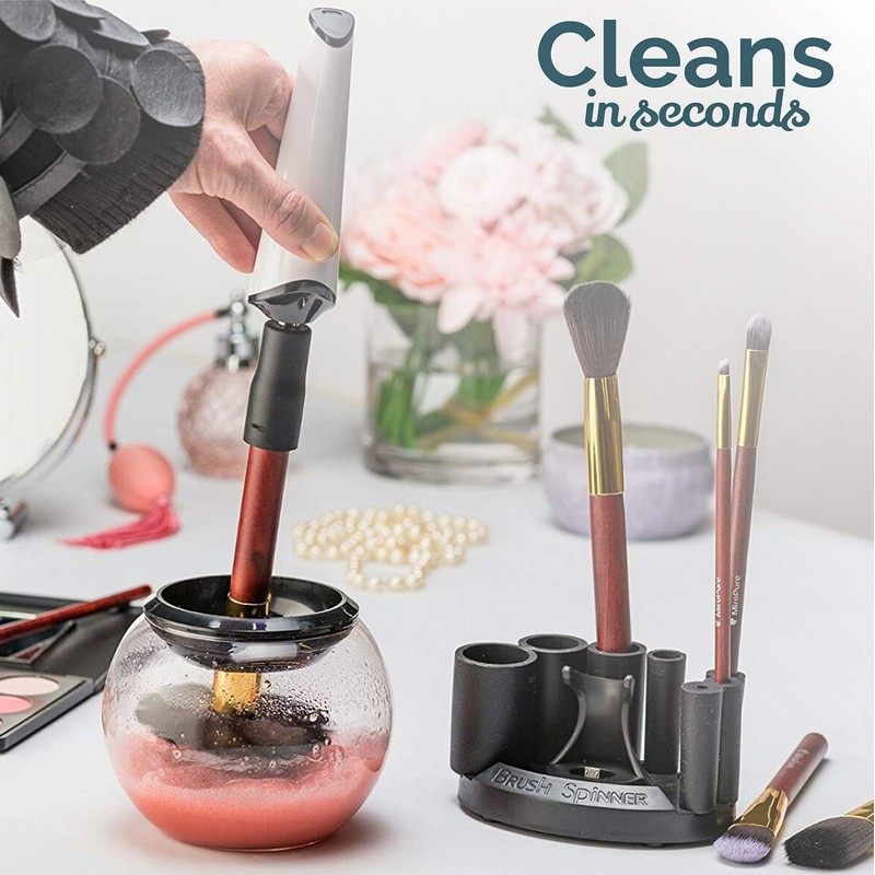 Luxe Electric Makeup Brush Cleaner Machine with Cleaning Solution -
