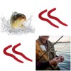 EMSea 200PCS Artificial Earthworm Fishy Smell Biomimetic Fishing Lure Soft