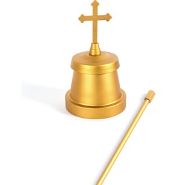 OURMEMO Cemetery Candle Holder, Greek Orthodox Cross Grave Lantern, Red