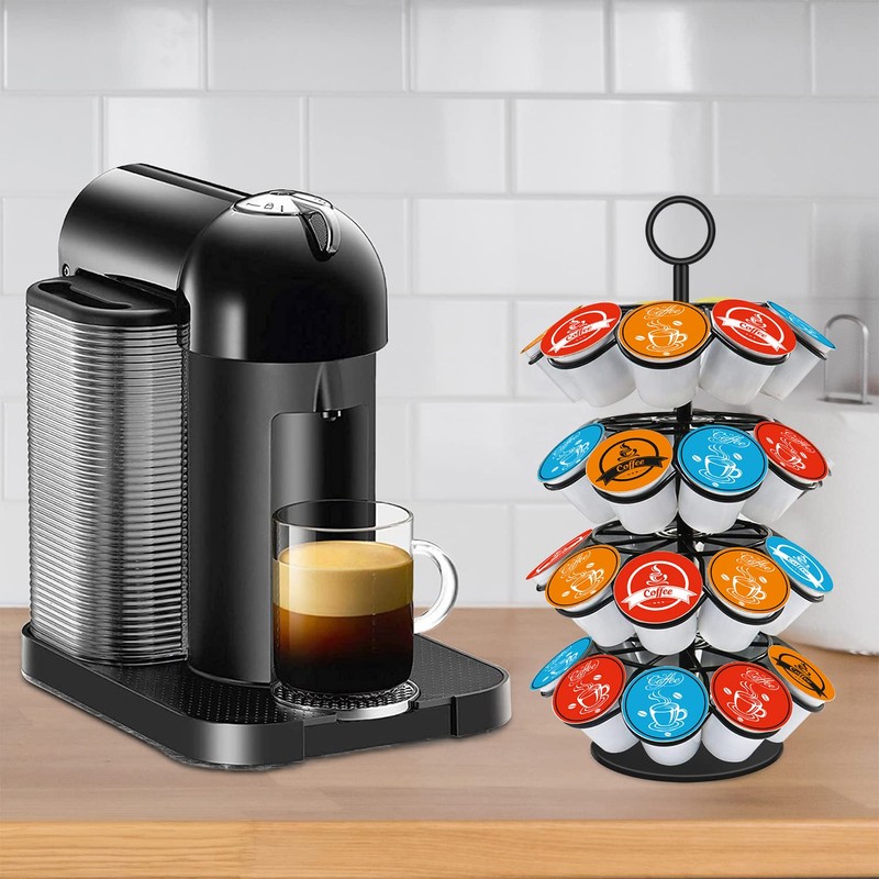 SHURFFY Coffee Pod Carousel Holder Organizer Compatible with 36 Cup