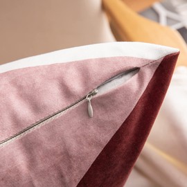 MIULEE Geometric Cushion Covers Cushions Decorative Square Soft Suedette Throw Pillow Case Print Pillowcases for Sofa Couch Livingroom Bed 50x50 cm 20x20 Inches 2 Pieces Red