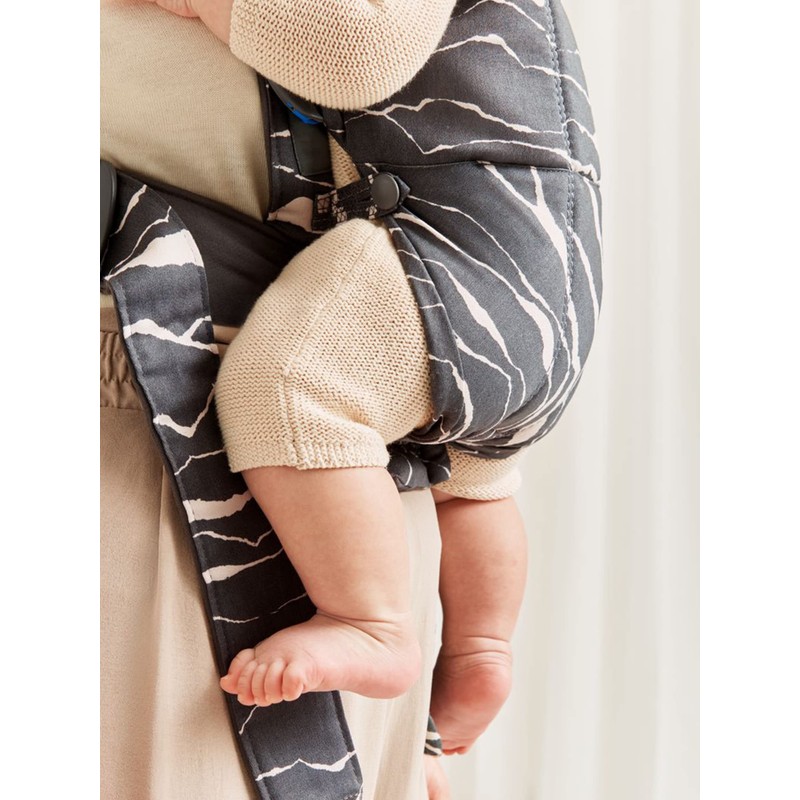 BabyBjörn Baby Carrier Mini, Anthracite/Landscape Print, Cotton | Newborn Carrier