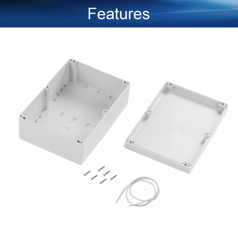 Heyiarbeit 1Pcs 263x185x95mm/10.35" x 7.28" x 3.74" ABS White Dustproof