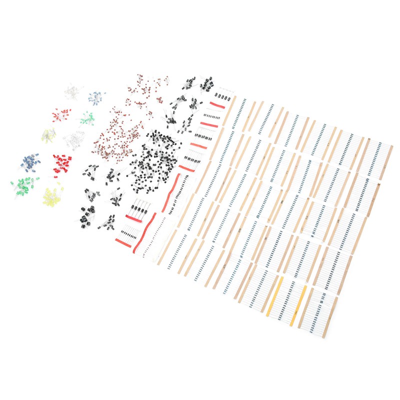 Electronic Component Kit LED Diodes 30 Values Resistors Ceramic Capacitor