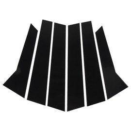 6Pcs B Pillar Posts Trim Glossy Black Exterior Window Decal for Macan 95B 2014 to 2023