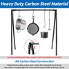 HONYTA Campfire Swing Cooking Grill Stand, Collapsible Campfire Cooking Rack