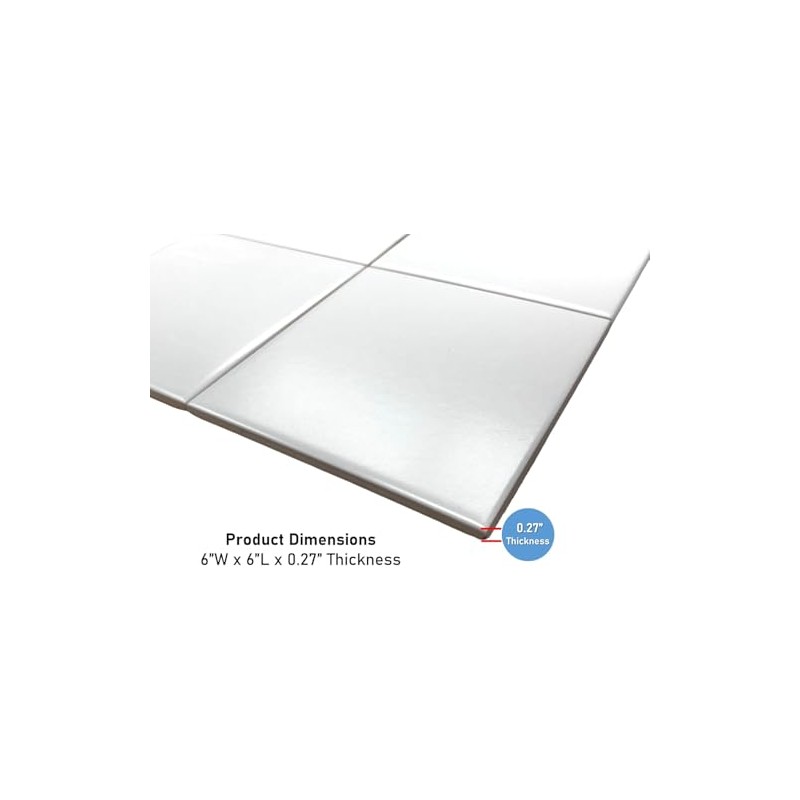 Tenedos 6x6 Matte White Ceramic Wall Tile – Square 6