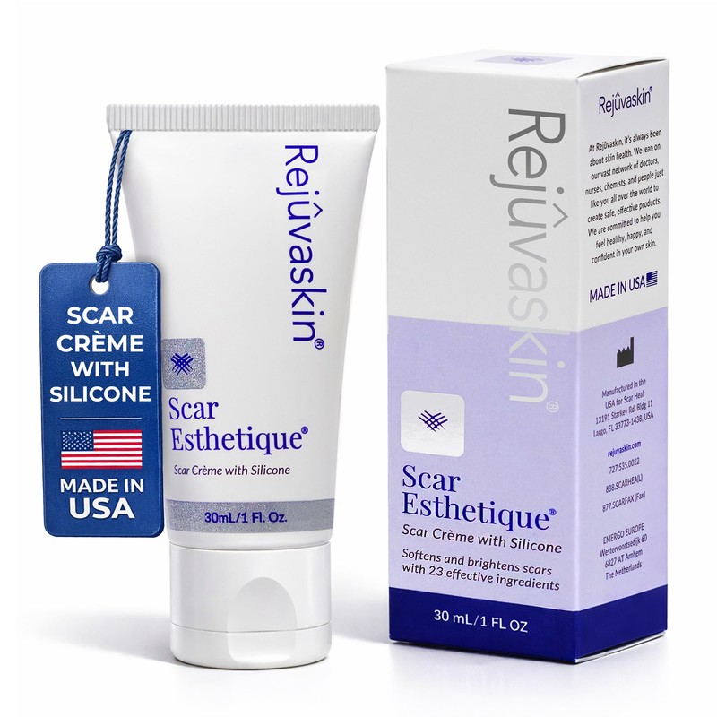 Rejuvaskin Scar Esthetique Cicatrices Crème con silicona, 1 oz