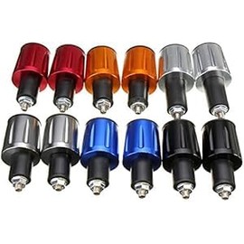 MOMOALA 7/8 Inch 22mm Universal Motorcycle Handlebar Ends Plug Grip Weights Anti Vibration - Black