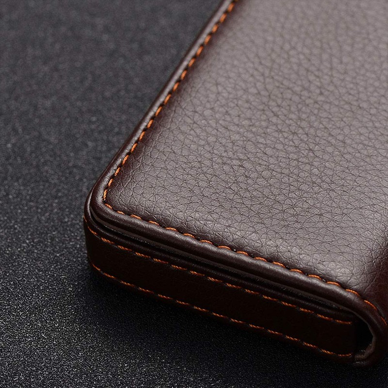Blue Pu Leather Business Card Case Magnetic Name Card Holder