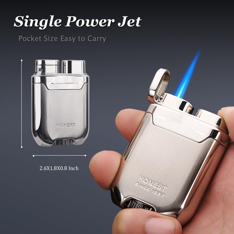 HONEST Torch Lighter Butane Windproof Lighter Mens Gifts Lighter for