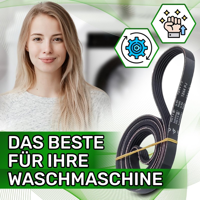 V-belt washing machine for drum Poly-V 1244 PJE 4 with