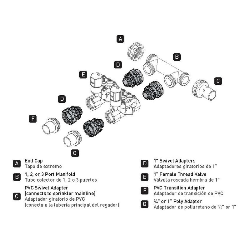 Orbit 57178 1" Male Adapter with O-ring for Orbit Valve