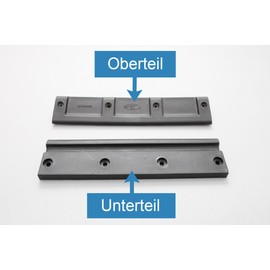 2 x Rail Holders (Grey) Sliding Seats Inflatable Boats Including 8x Screws