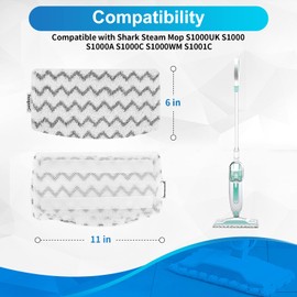 KEEPOW 6 Packs Steam Mop Pads Replacement for Shark Vacuum Cleaner S1000UK S1000A S1000 S1000C S1000WM S1001C