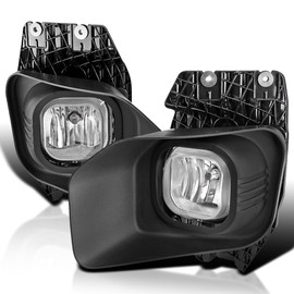 Spec-D Tuning Clear Lens Fog Lights + H10 Bulbs Included Compatible with 2011-2016 Ford F250 F350 F450 F550 Super Duty L+R Pair Assembly