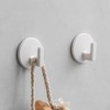 lightstar 6 Pcs Adhesive Hooks, Plastic Hooks, Small Wall Hooks