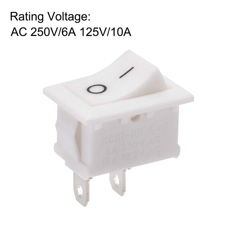 uxcell SPST 2 Position On/Off 2Pin Boat Rocker Switch Toggle