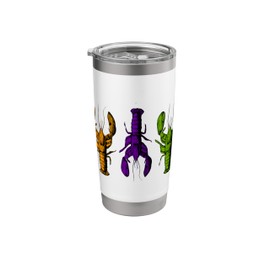 Mardi Gras Crawfish Happy Mardi Gras 2025 Matching Party Stainless Steel Insulated Tumbler