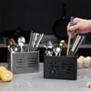 Stainless Steel Cutlery Holder Vertical Dishes Drainer Chopsticks Drain Storage