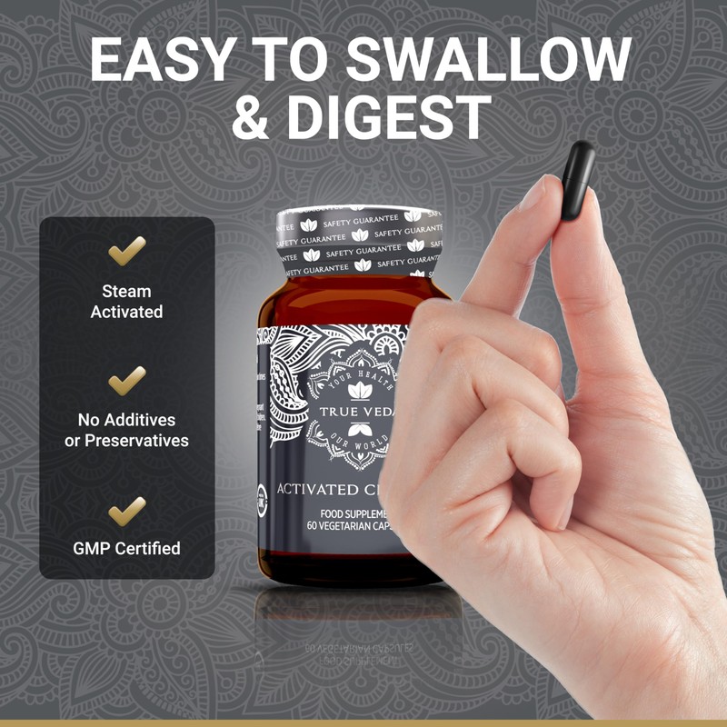 Wild-Crafted Activated Charcoal Capsules | Steam-Activated from Wild-Harvested Coconut Shells