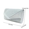 Women's Evening Party Wedding Ball Prom Clutch Wallet Handbag (Silver-2)