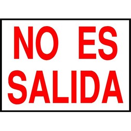 Aluminum Horizontal Metal Sign Multiple Sizes No ES Salida Emergency Exit OSHA Ansi Red with Border Weatherproof Street Signage 10x7Inches