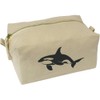 'Orca Logo' Canvas Wash Bag/Makeup Case (CS00040965)