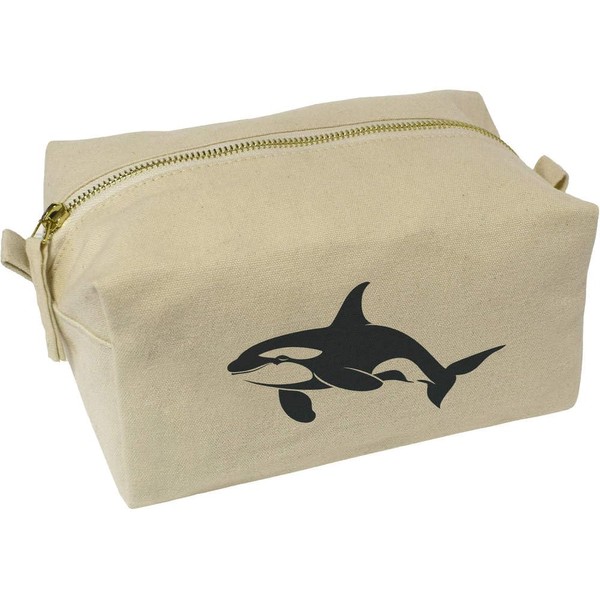 'Orca Logo' Canvas Wash Bag/Makeup Case (CS00040965)