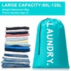 2 Pack 28" x 40"Travel Laundry Bag, Machine Washable Dirty