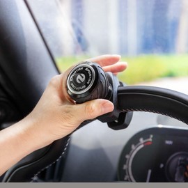 Spurtar - Pomo para Volante, Perilla de Suicidio, Mango Giratorio para Coches, Camiones, montacargas, cortacésped, Tractor, Barco, Carrito de Golf, Regalo para Amigos, Amantes, papá, mamá