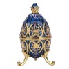European Style Shiny Artificial Diamond Easter Egg Metal Crafts Jewelry