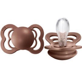 BIBS Pacifiers - Supreme Collection | BPA-Free Baby Pacifier | Made in Denmark | Set of 2 Heather Color Premium Soothers | Size 6-18 Months