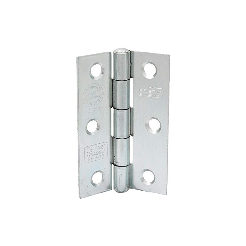 75mm 3" Ce7 Fire Door Hinge -Zinc Plated, Fastener Plating