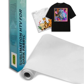 HTVRONT Sublimation HTV for Dark/Light Fabrics - Matte Sublimation Vinyl 30.5 x 300.5 cm for T-Shirts - Works Perfectly with Sublimation Paper, Sublimation Ink and Heat Press (Mat)