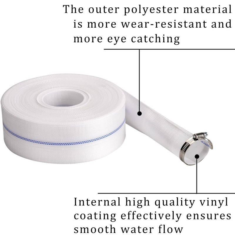 ZY-hosetube Pool Backwash Hose 2-1/2” × 100 ft Fiber Reinforced