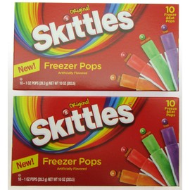 Skittles Freezer Pops ~10 freeze pop box ~ Lot of 2