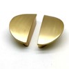 Autuwintor Gold Half Moon Drawer Pulls, Semi Circle Pulls 2.52-Inch