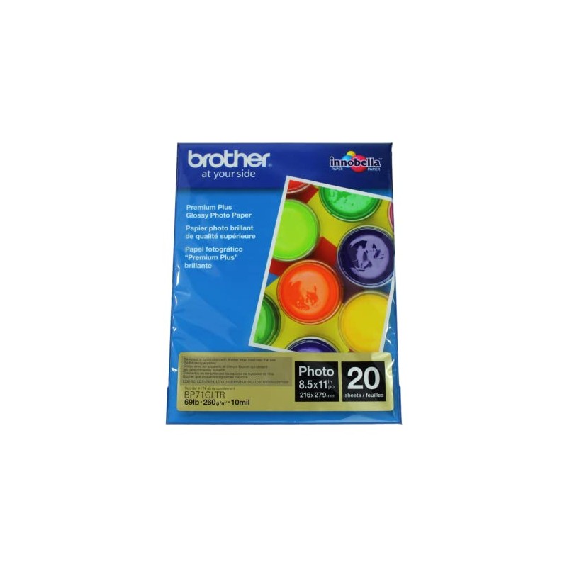 Brother Glossy Inkjet Paper, 8.5 x 11 Inches, 20 Sheets