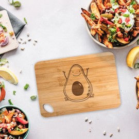 Mr. & Mrs. Panda Bamboo Chopping Board Avocado Happy Gift Veggie Healthy Wooden Board Kitchen Chaos Chopping Board Wood Joy