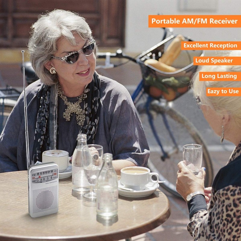 FUHONGYUAN AM FM Portable Pocket Radio, Compact Transistor Radios -