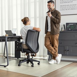 Anidaroel 36"x48" Chair Mat for Hardwood/Tile, Office Floor Mat, Desk Chair Mat for Home, Anti-Slip Office Rugs for Rolling Chairs, Low Pile Carpet Floor Mat, Non Curling Chair Mats