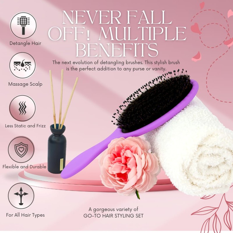 GODDESS HAIR GIFT BOX (BRUSH AND COMB PURPLE)