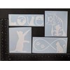 Cat Decal 4 Pack: Cat Pawing, Kitten Looking, Love, Infinity